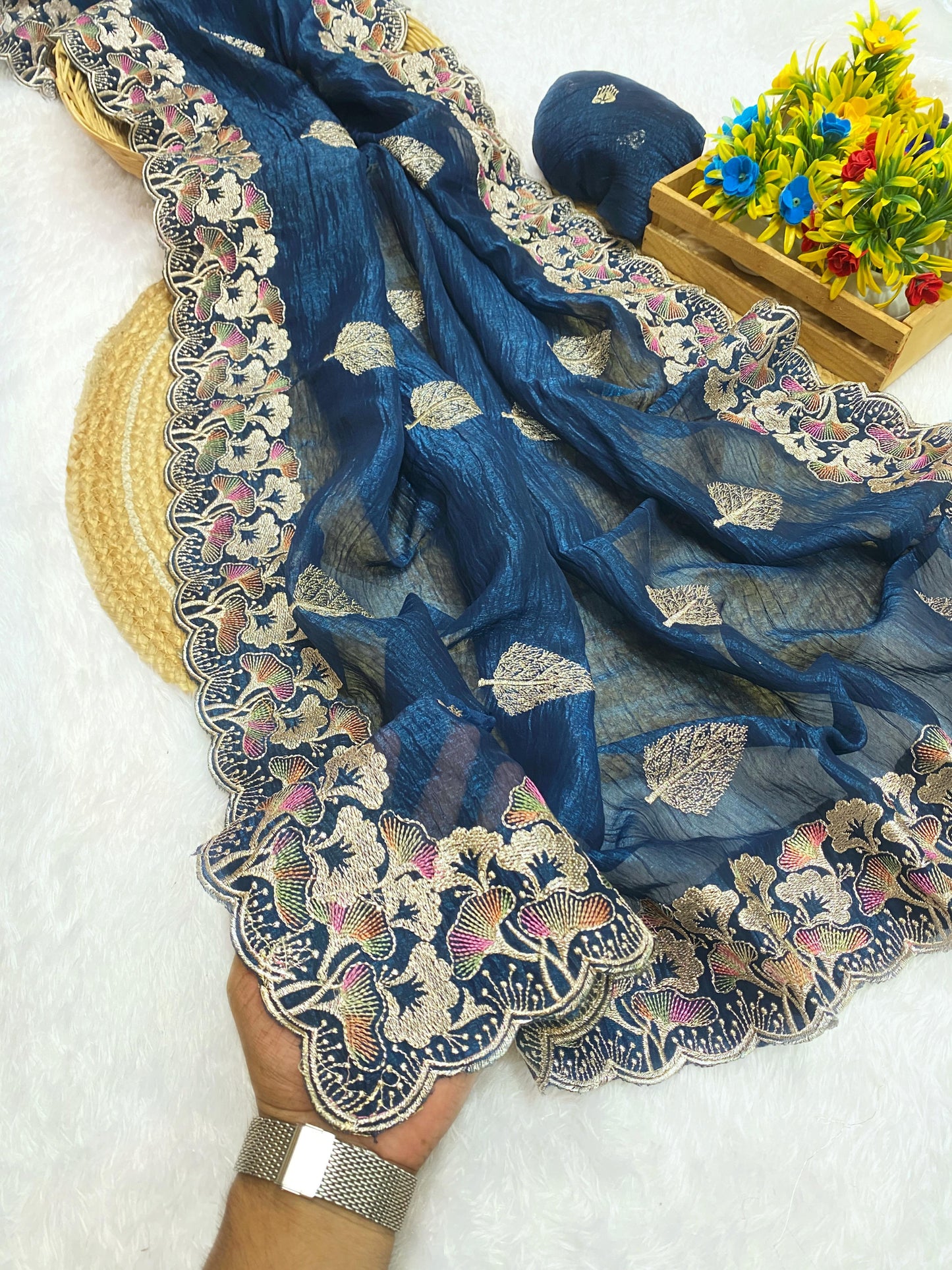 New Collection Of Beautiful Embroidery Saree