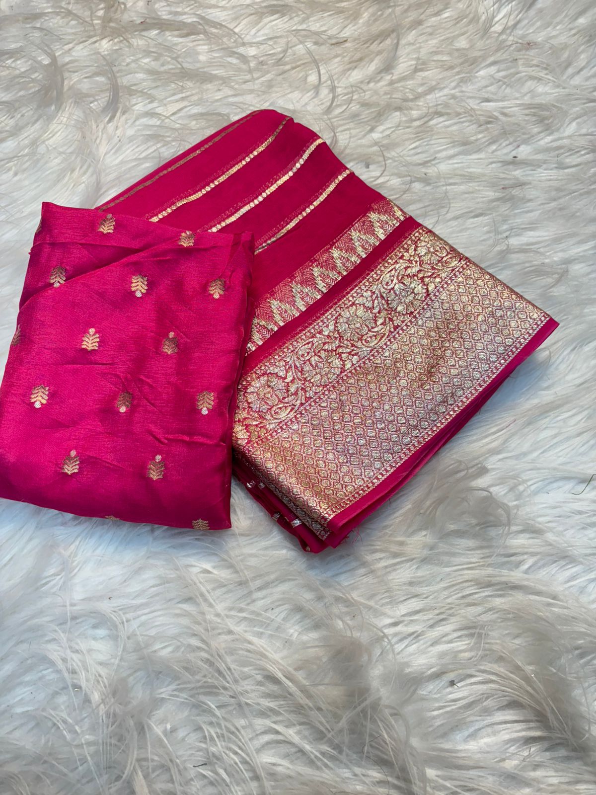 Viscose Georgette Saree With running Blouse