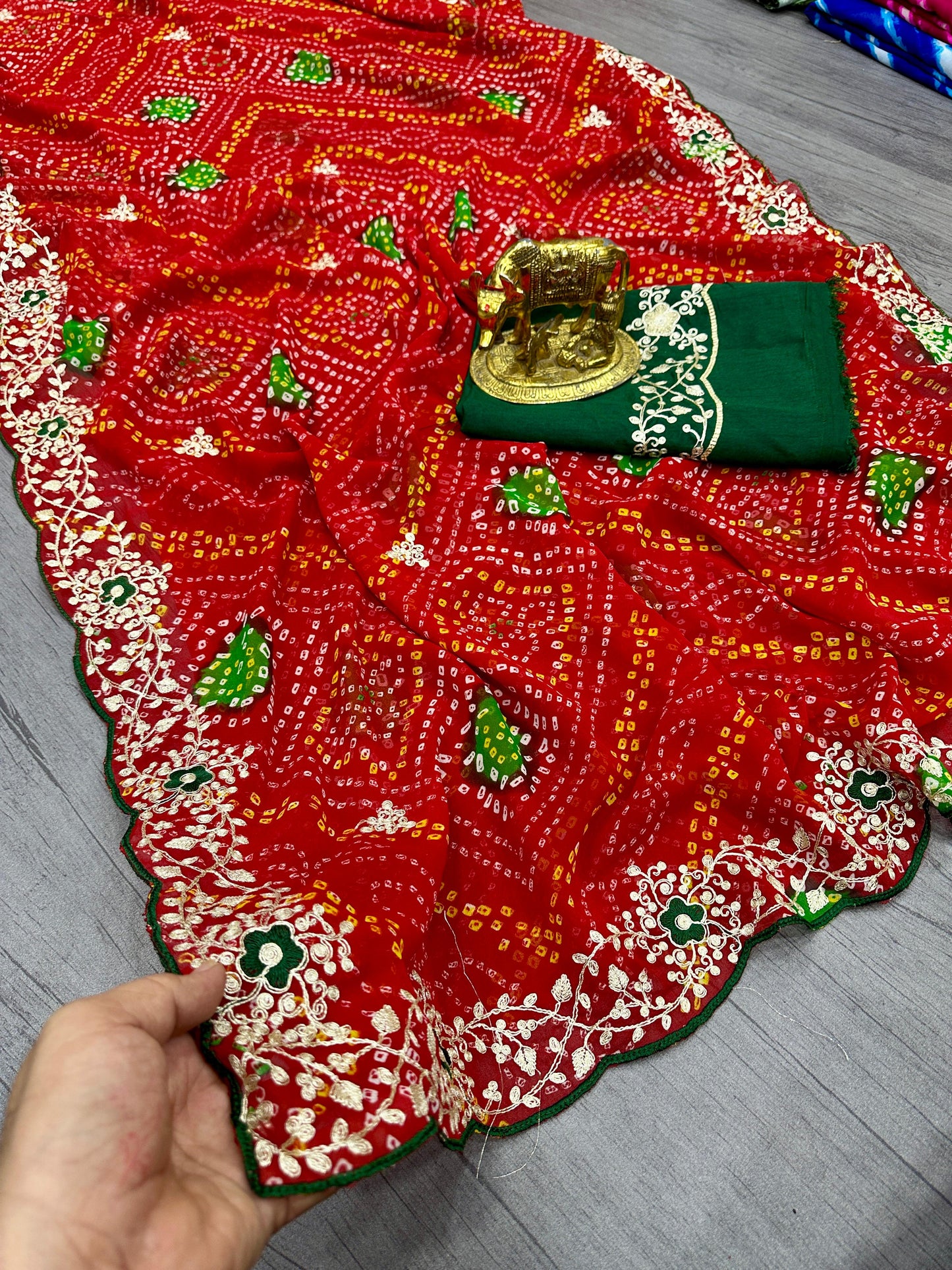 NEW TODAY SPECIAL CONCEPT IN PURE BANDHANI SAREE