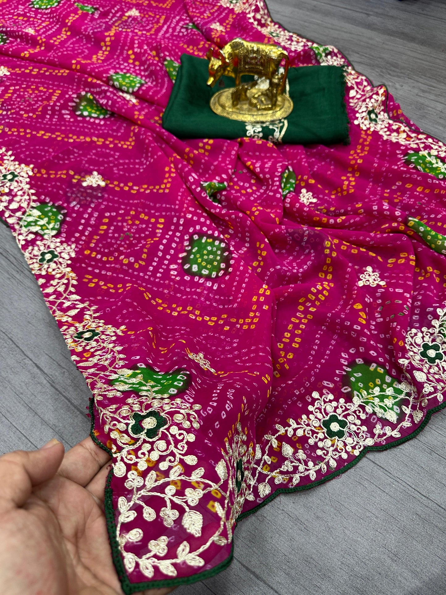 NEW TODAY SPECIAL CONCEPT IN PURE BANDHANI SAREE