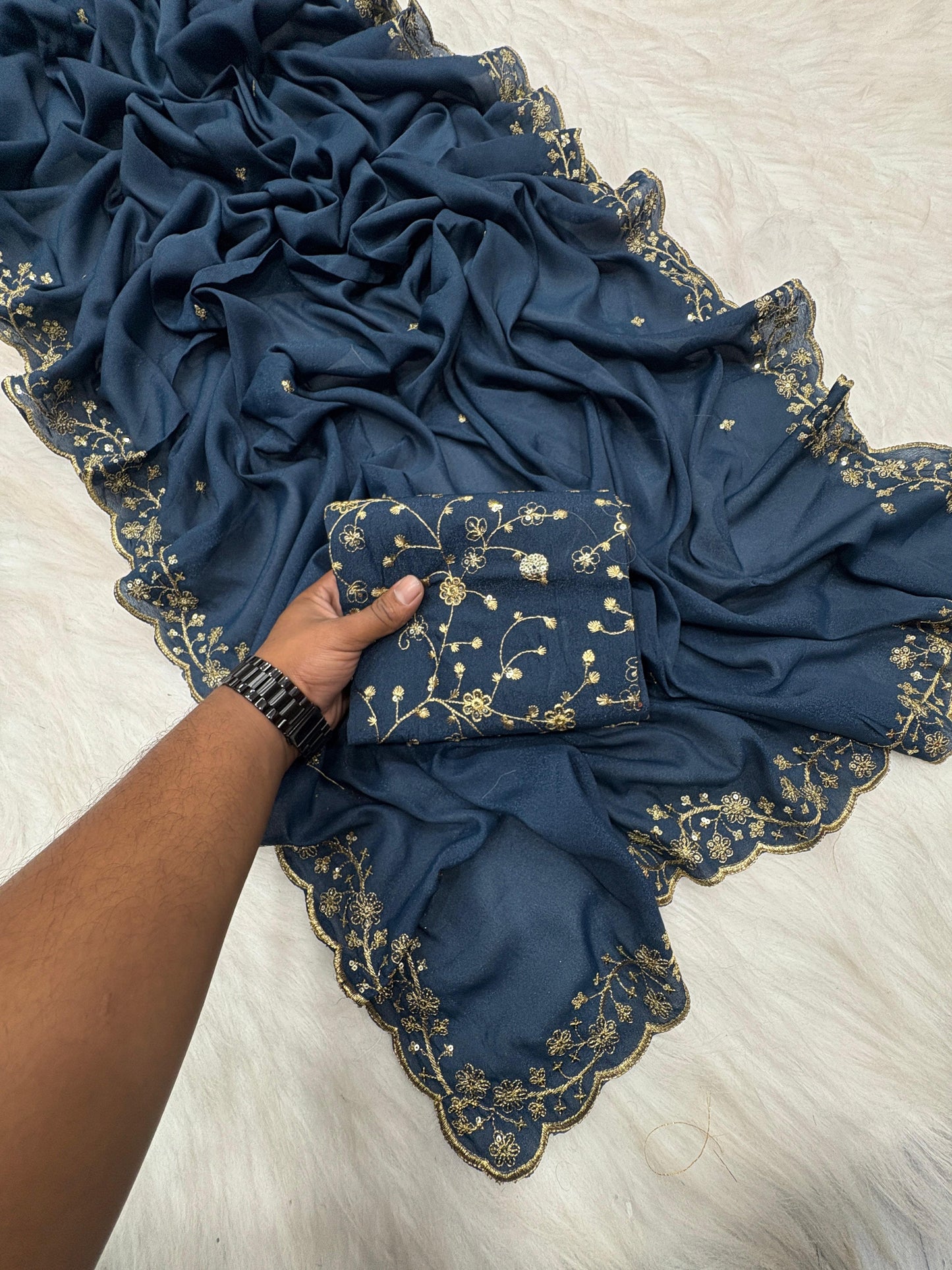 Premium Star Georgette Silk Saree