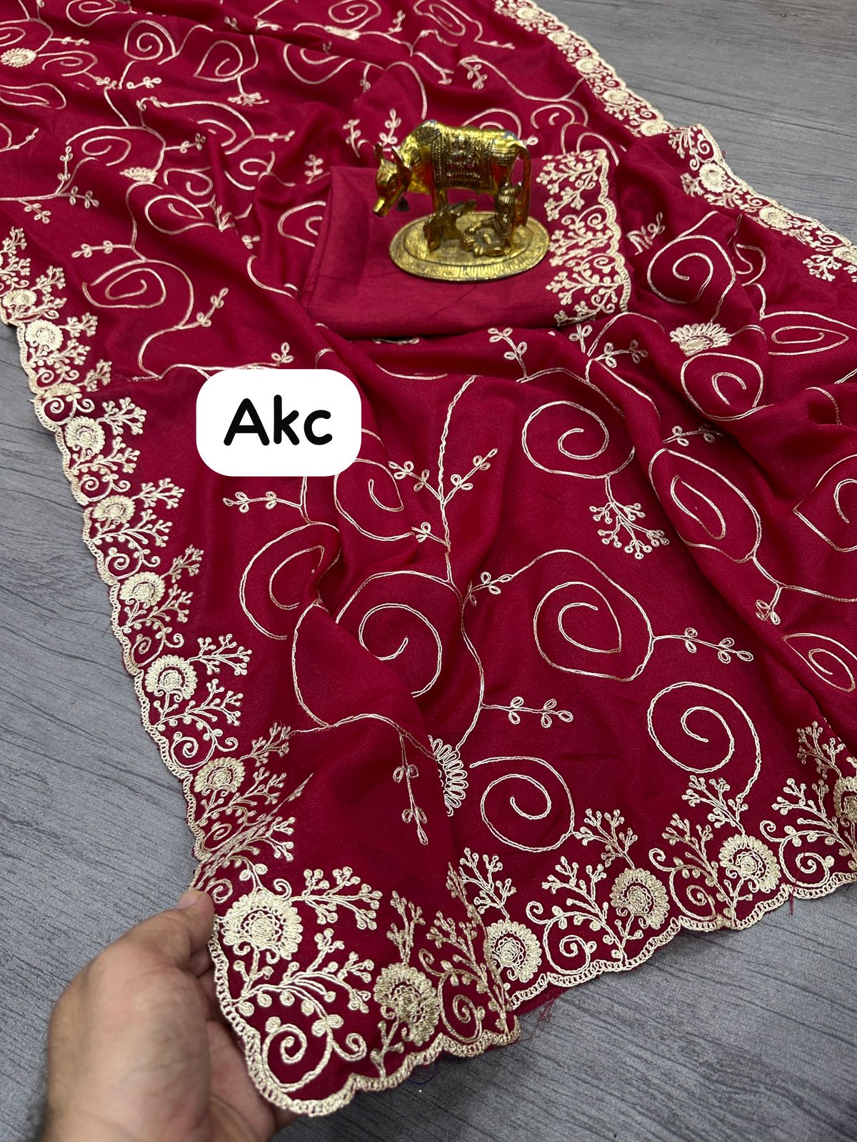 Pure Star Georgette Saree With Luxury Shining Saree * With Trending Heavy Unique Pita Work