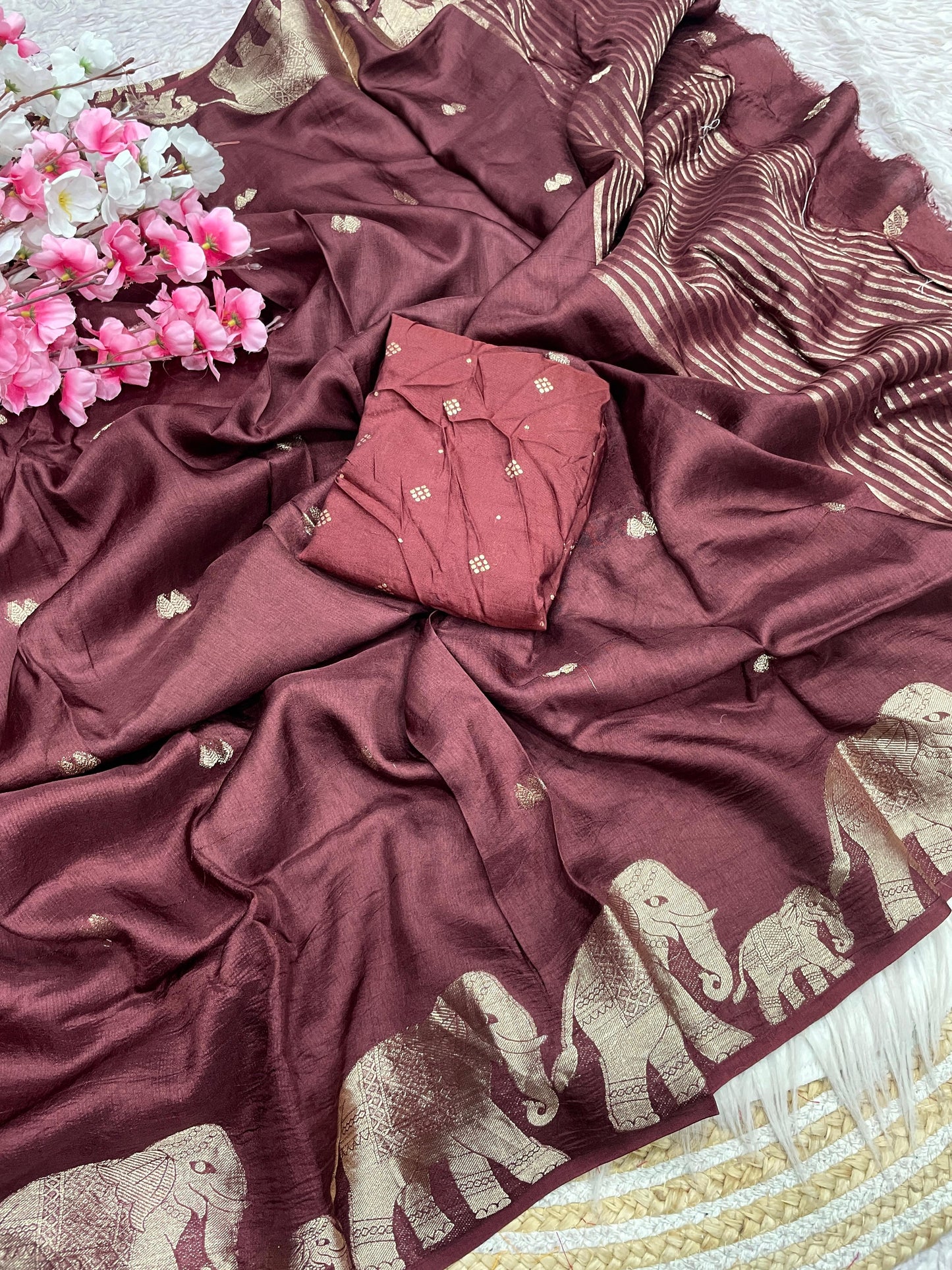 Pure Soft Khadi Silk Weaving Saree
