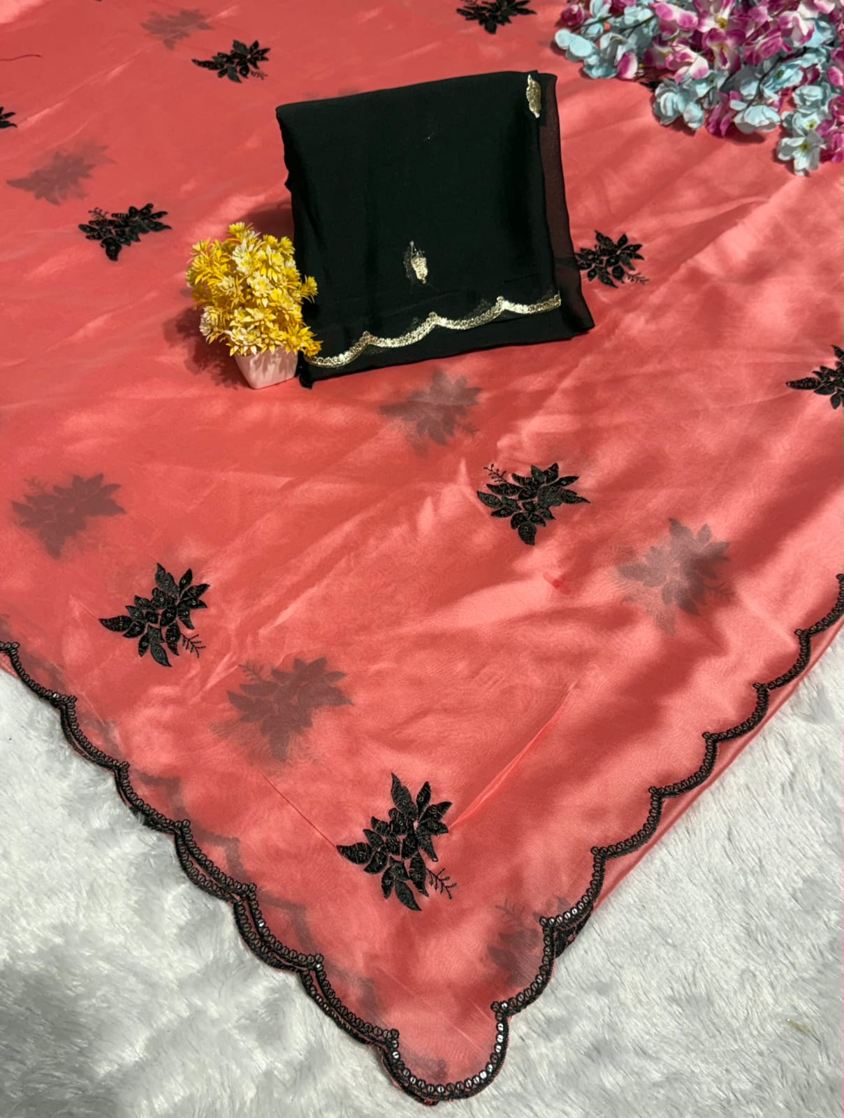 Premium Rangoli Silk Saree with Original Sequins Work