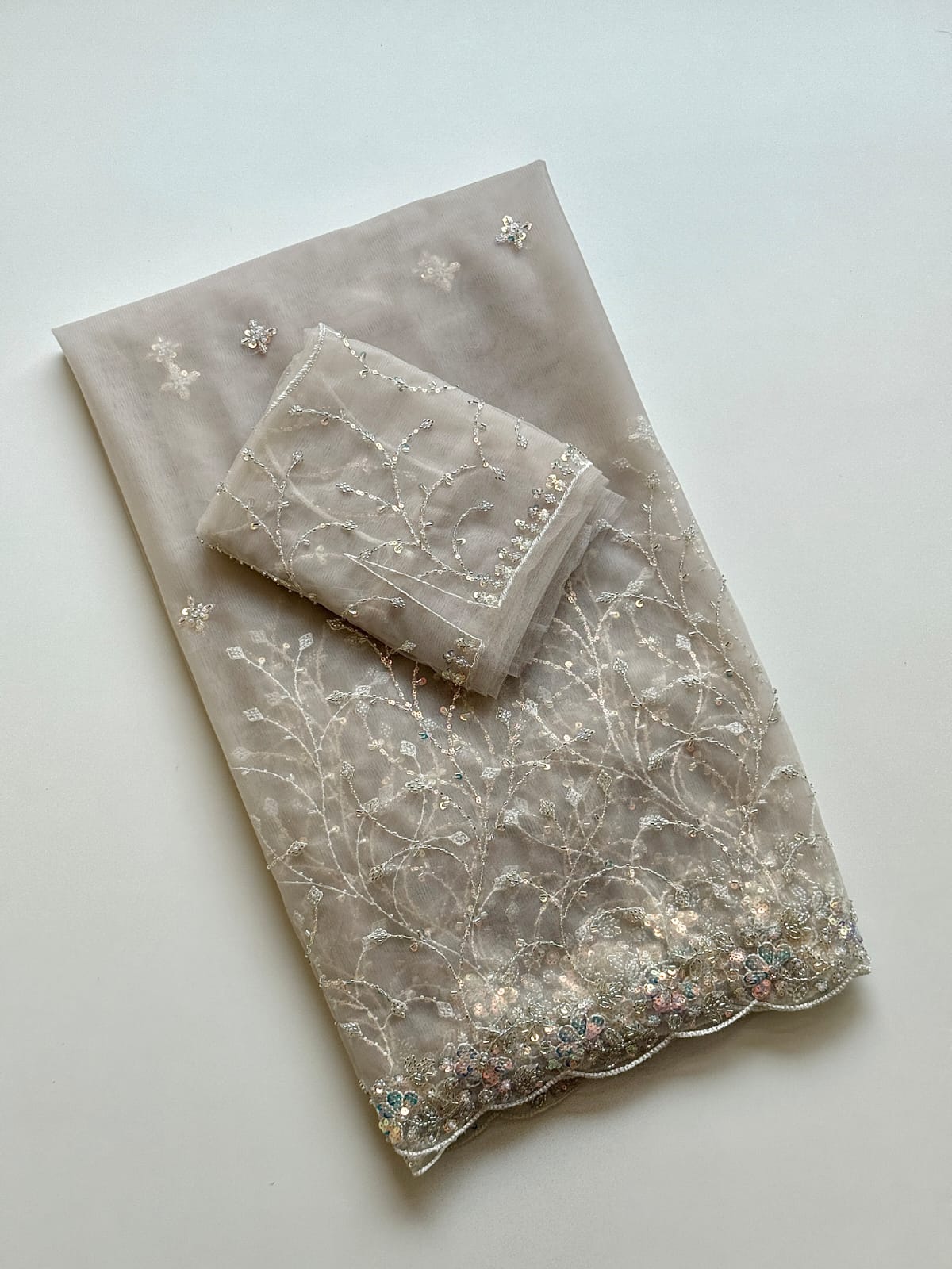 Premium Designer Beads & Sequins Embroidered Saree