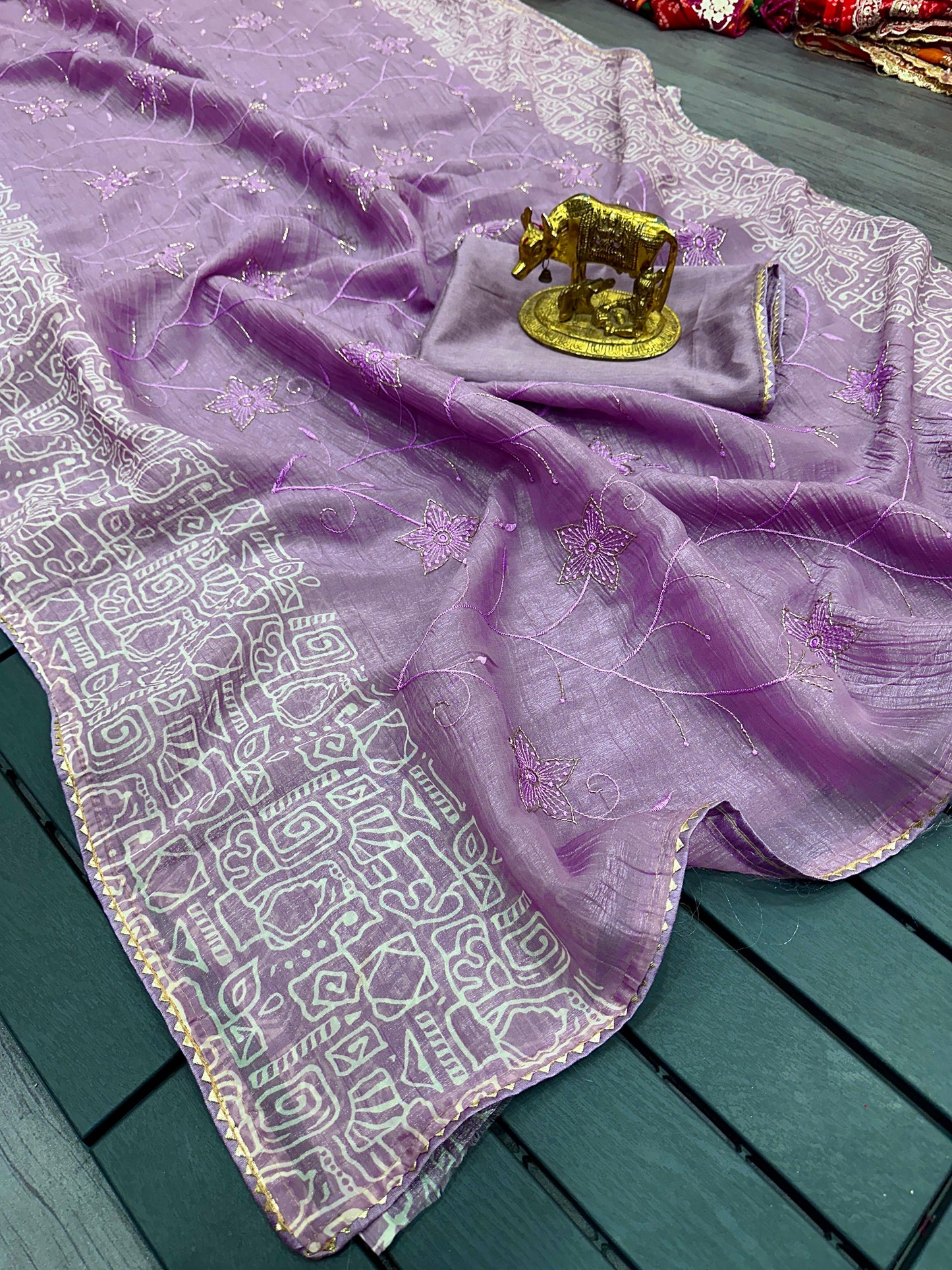 Luxury Beautiful Fandy silk Saree Special upcoming festival Unique Bils work