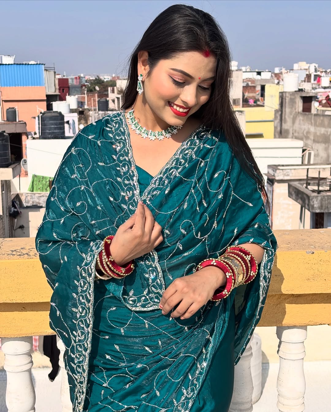 Premium Blooming Rangoli Embroidered Saree