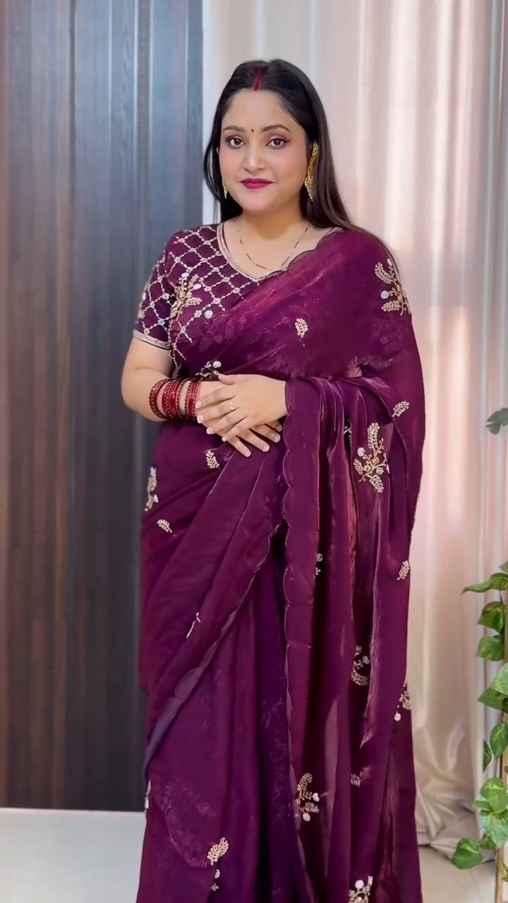 Beautiful khatli  Brits work Saree