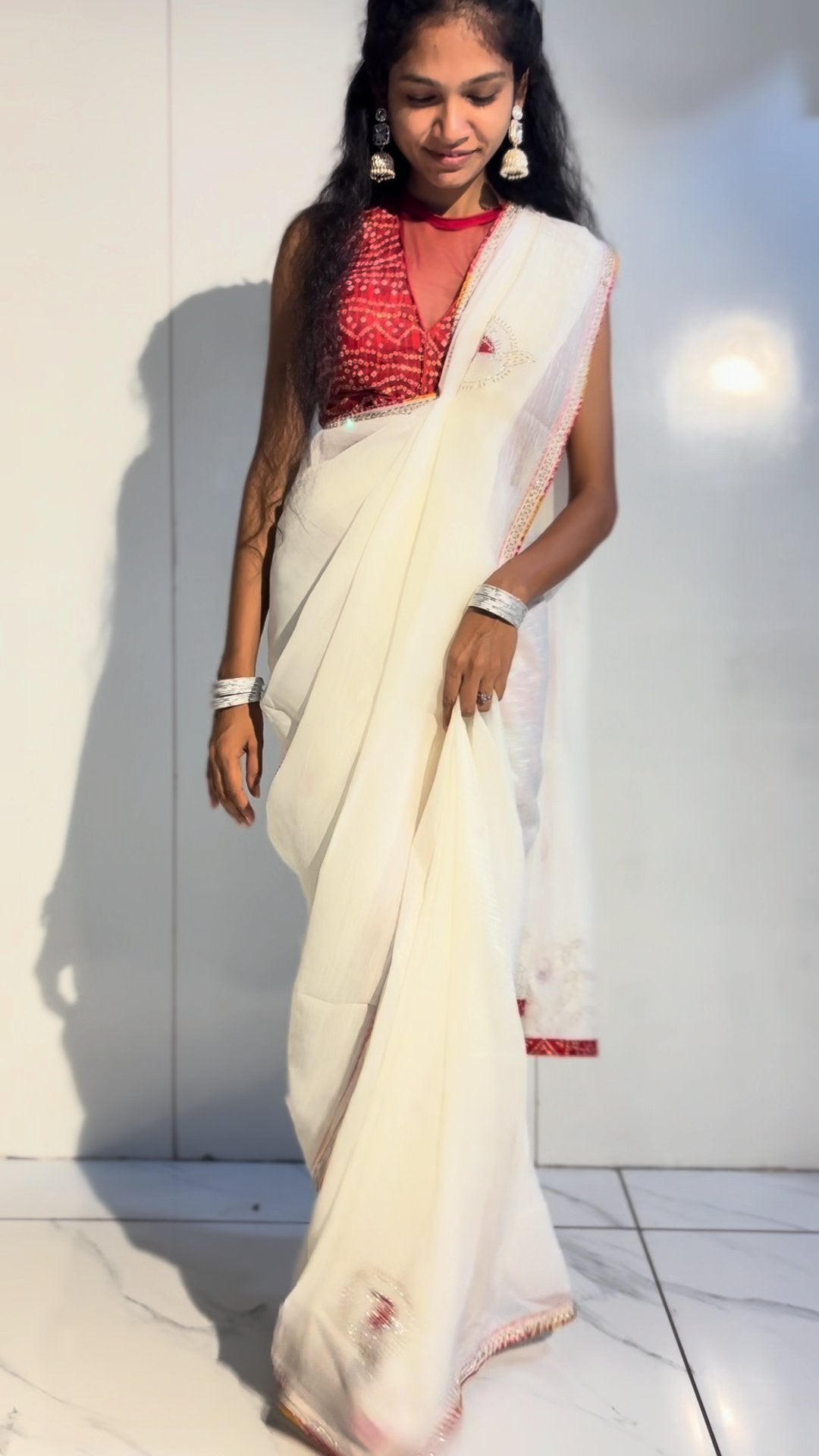 Premium Crunchy Fabric Designer Saree