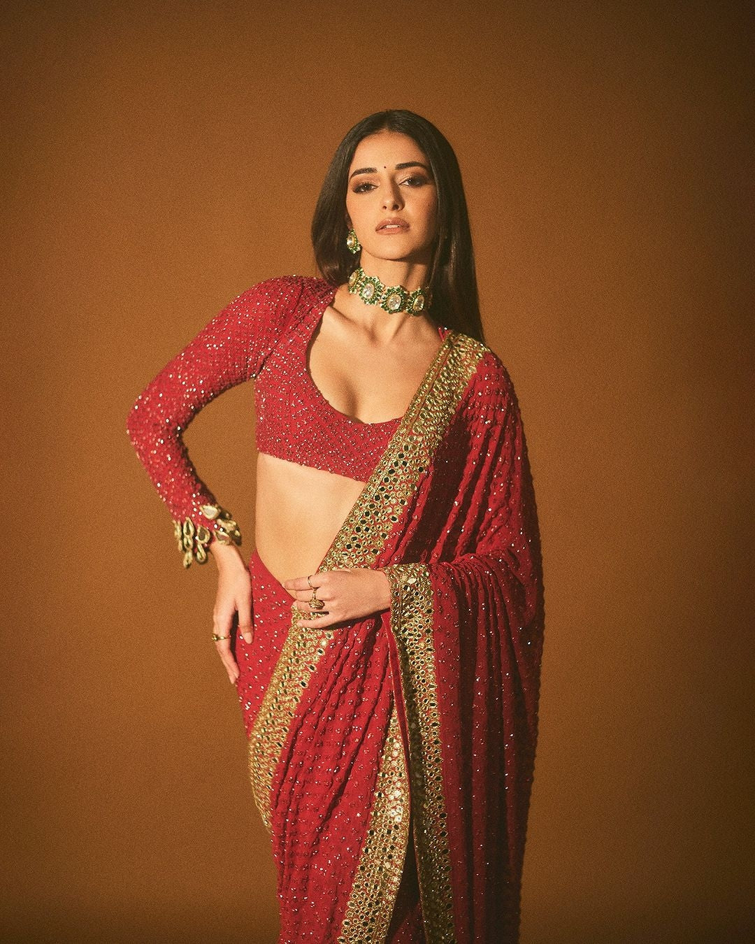 ANCY EMBRODERY THREAD WITH SEQUENCE 5mm WORK SAREE