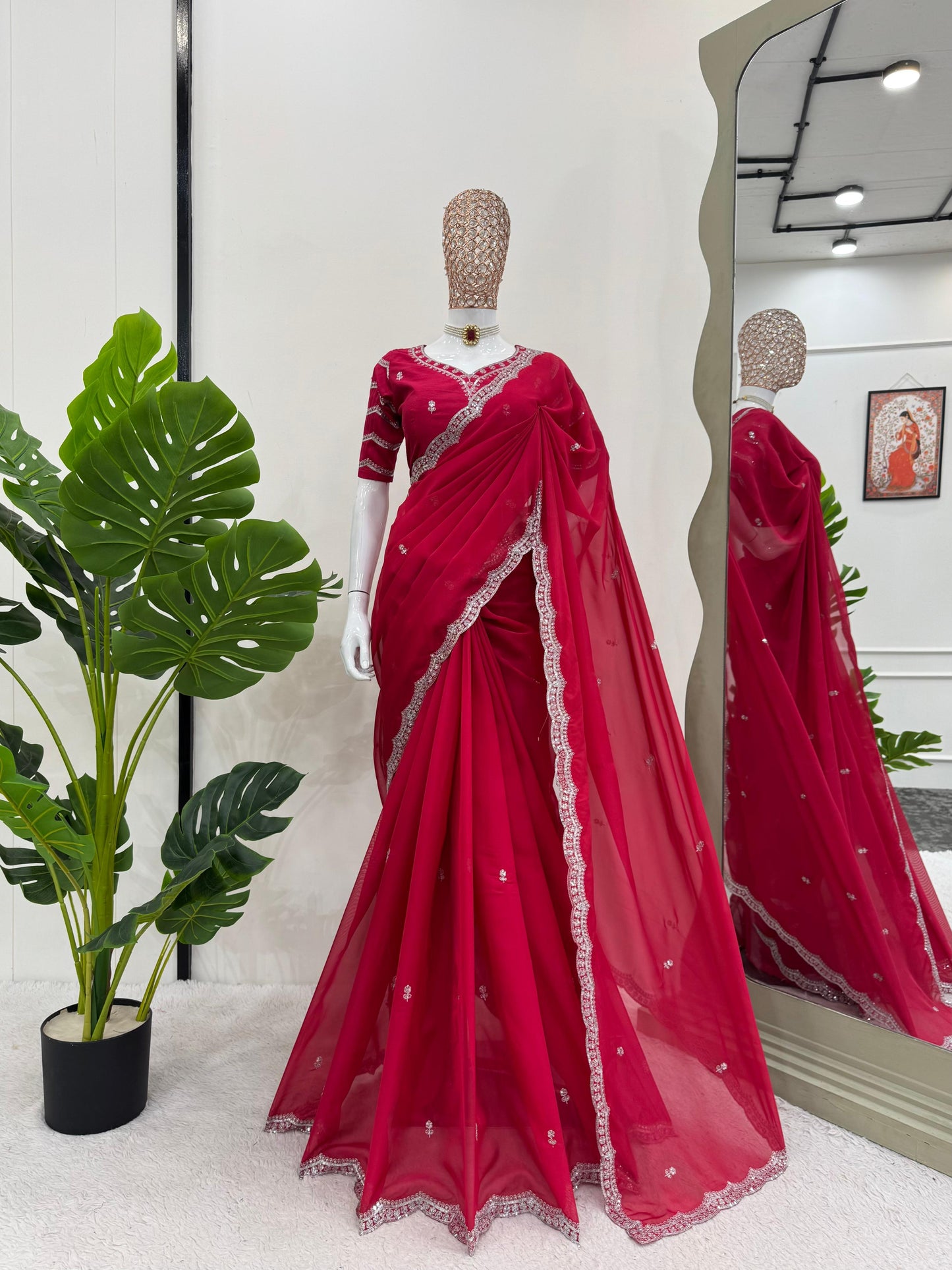 HEAVY TIBBY SILK BEATIFUL DESIGNER SAREE