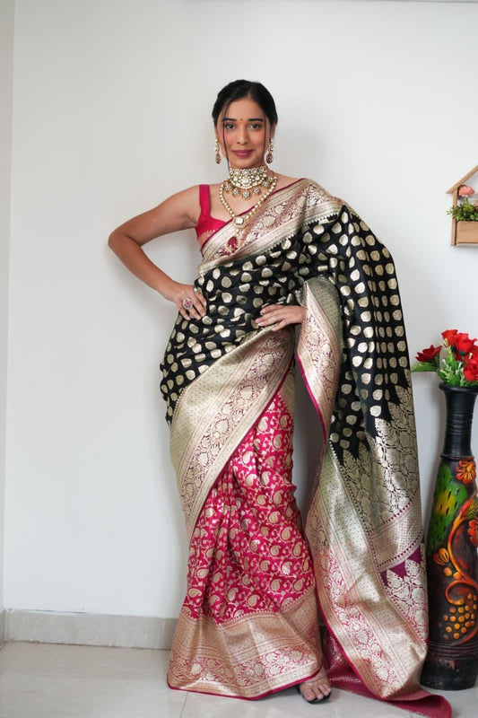SOFT COTTON SILK  ATTRACTIVE CHARMFULL SAREE