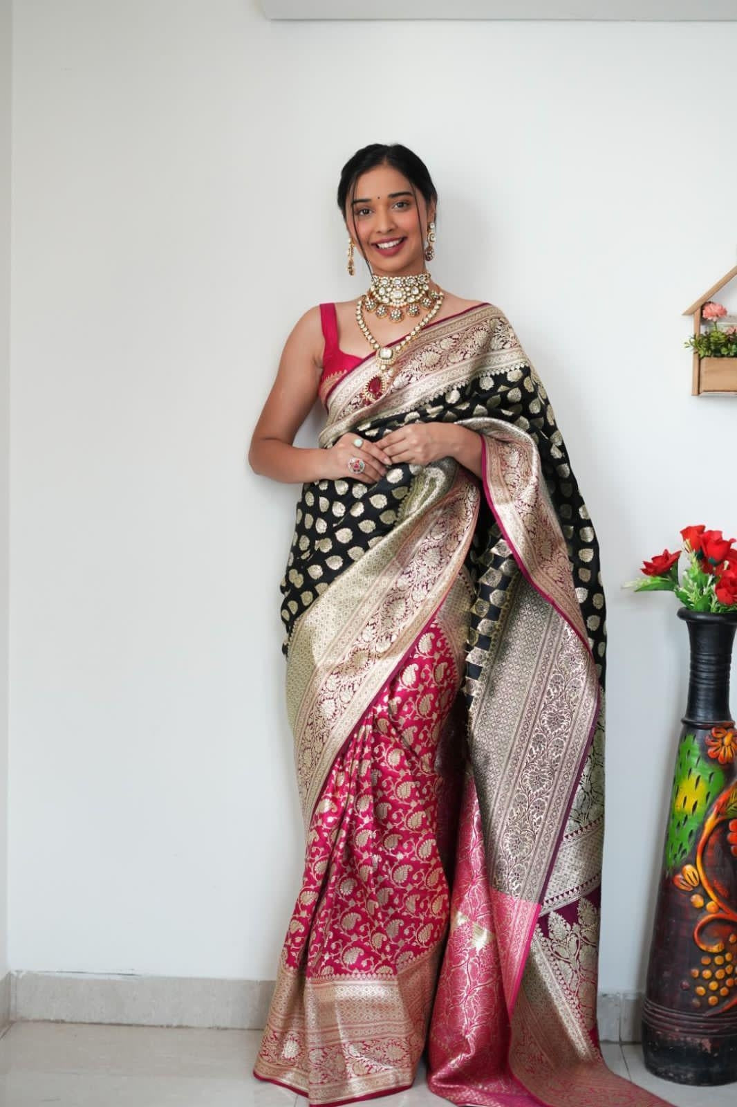 SOFT COTTON SILK  ATTRACTIVE CHARMFULL SAREE