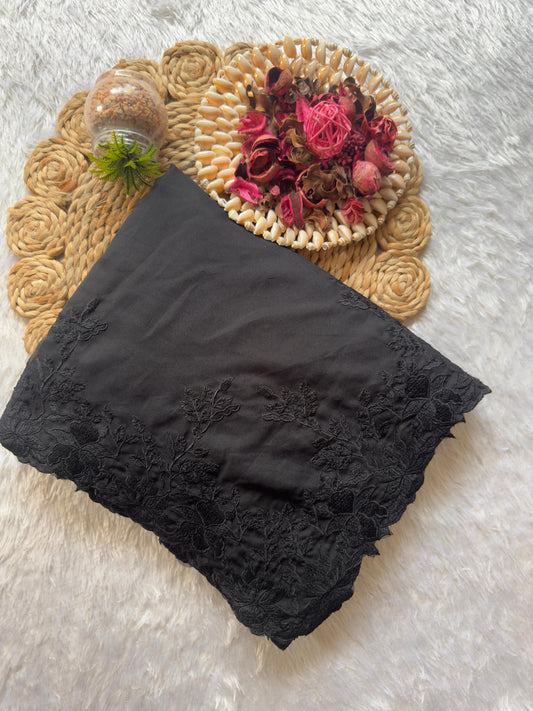SOFT TEBBY SILK WITH MULTY THREAD WORK AND SCALP BORDER