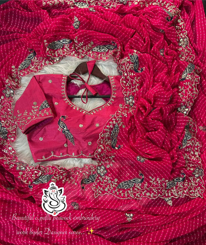 Beautiful Multi Coding Sequence & Daga Jari Peacock Designer Work C .Pallu