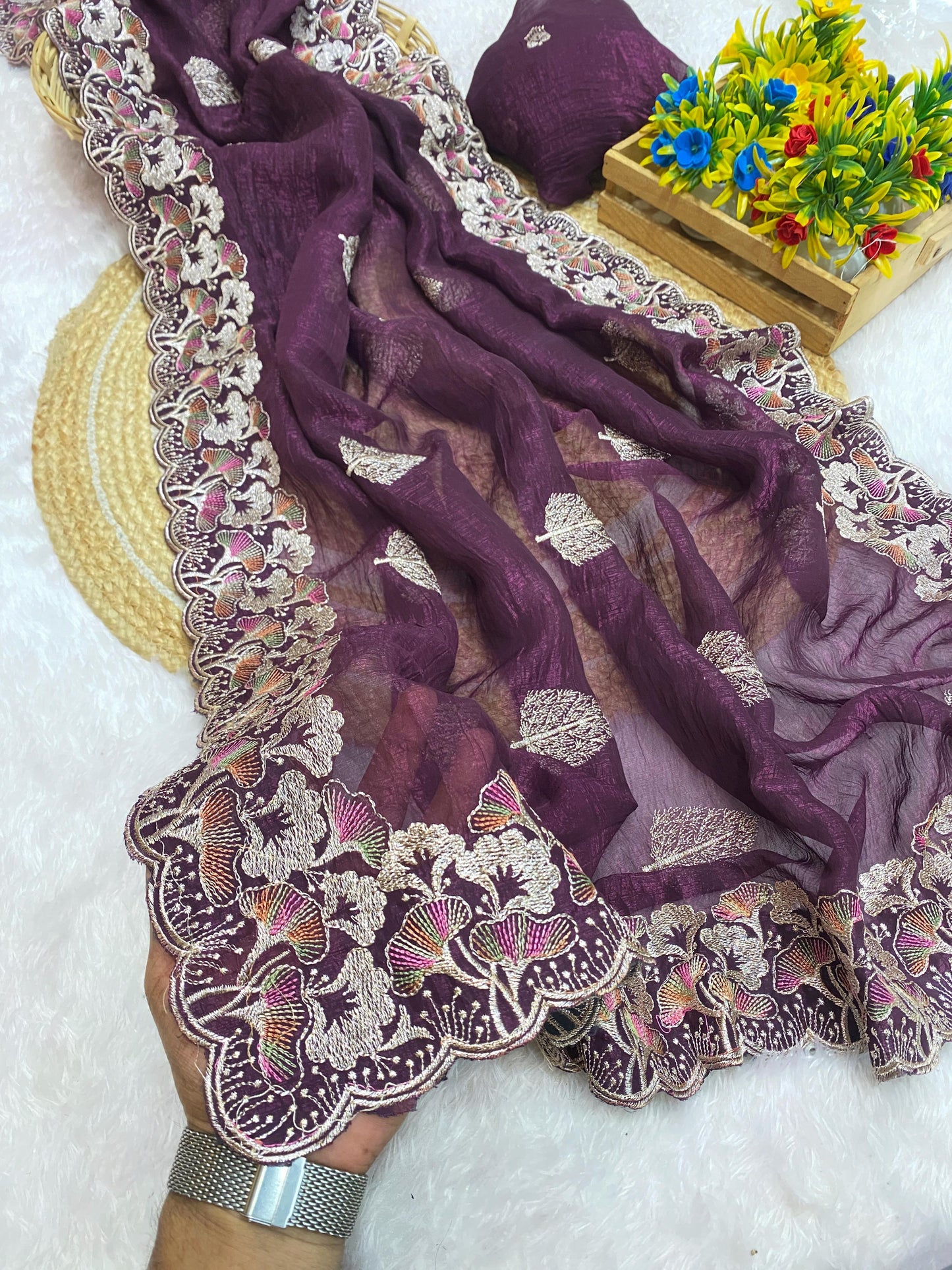 New Collection Of Beautiful Embroidery Saree