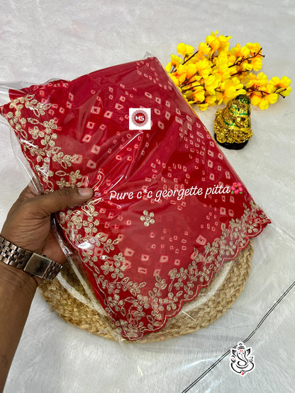 C By C  Special Bhandhini Pattern Sarees..