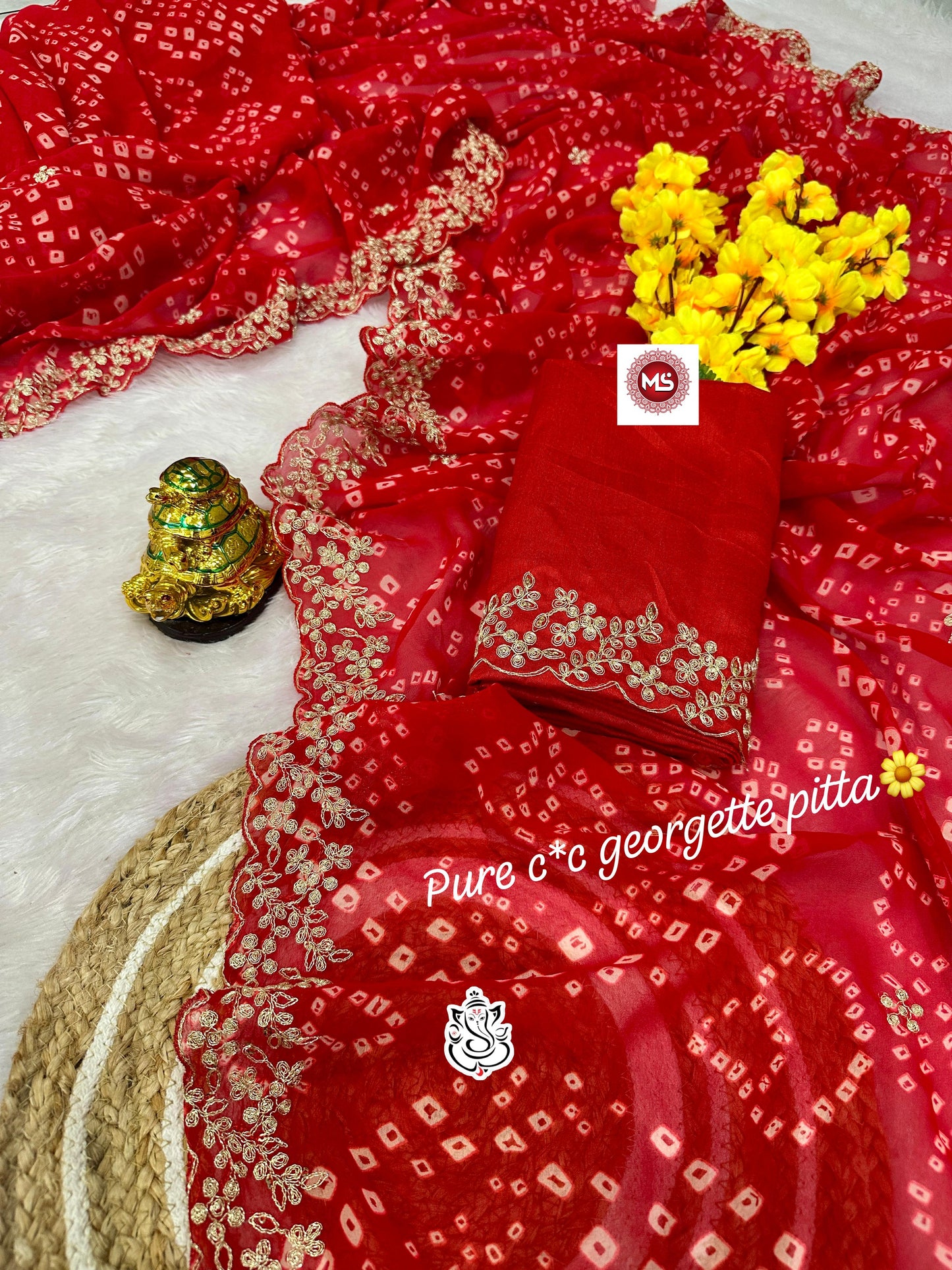 C By C  Special Bhandhini Pattern Sarees..