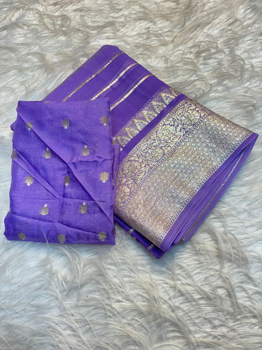 Viscose Georgette Saree With running Blouse