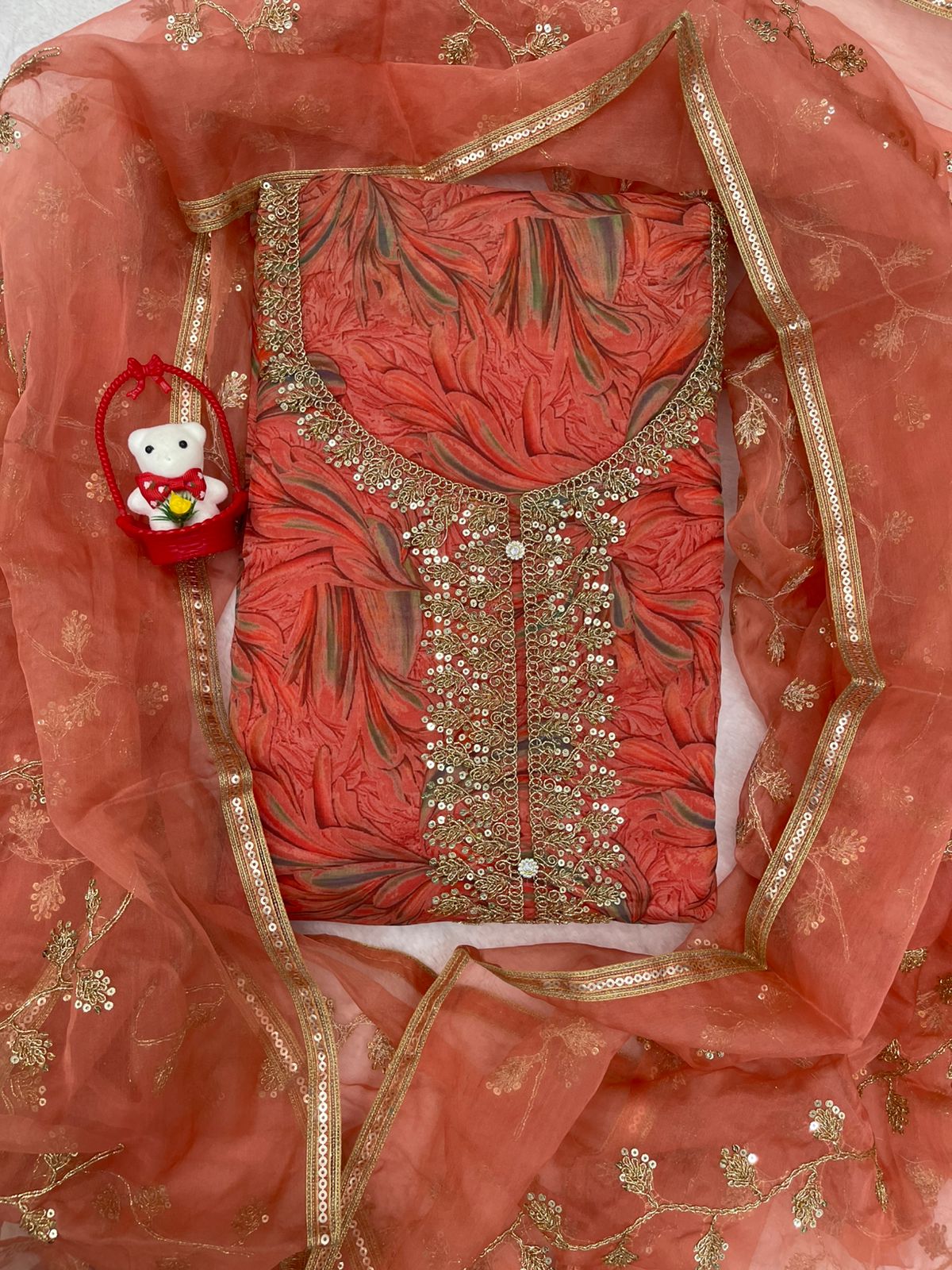 ORNGZA TOP DIGITAL PRINT ORNGZADUPPATA WORK INNER BOTTAM CRAP