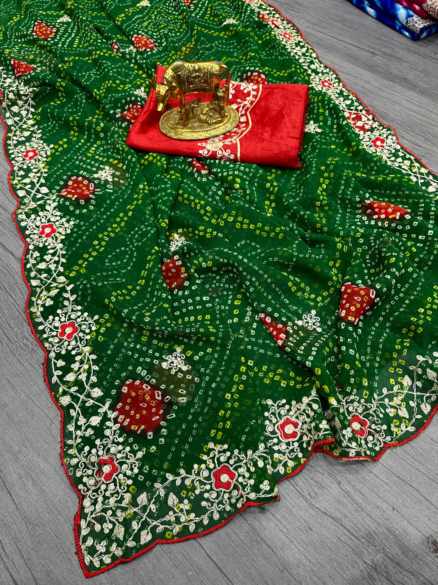 NEW TODAY SPECIAL CONCEPT IN PURE BANDHANI SAREE