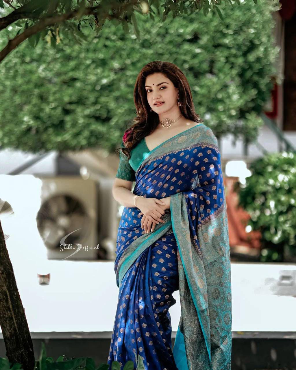 BEAUTIFUL RICH PALLU & JACQUARD WORK ON ALL OVER THE SAREE.
