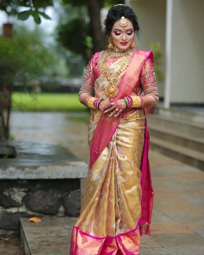 SOFT LICHI SILK CLOTH EXCLUSIVE JACQUARD BORDER