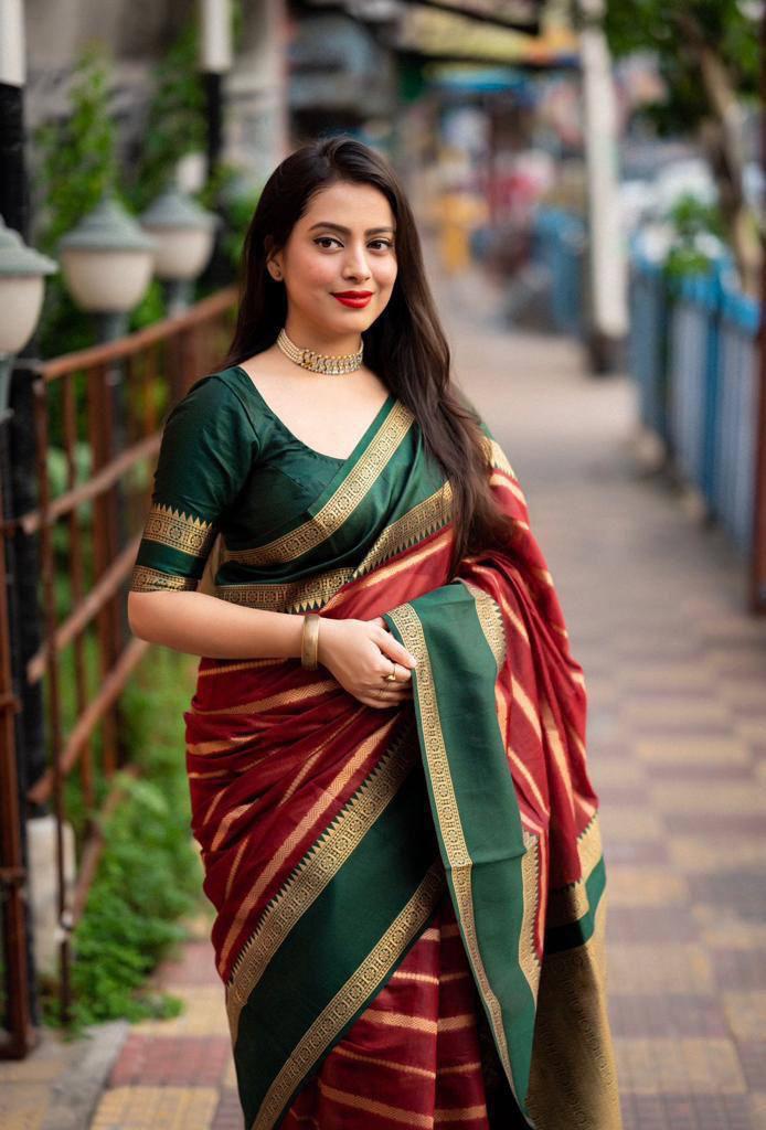 SOFT LICHI SILK CLOTH  JACQUARD WORK ON ALL OVER THE SAREE