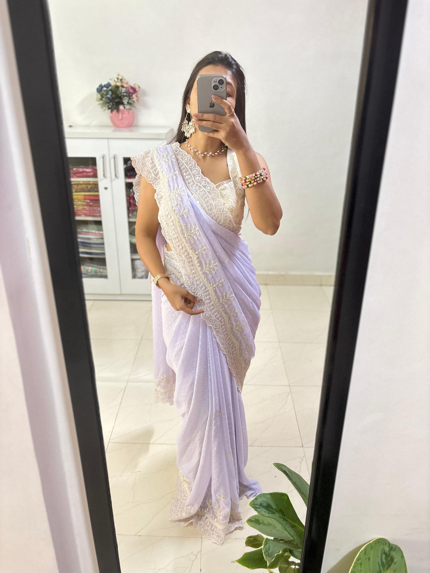 Soft Chiffon Butti   Beautiful Sequins And Threads Embroidery