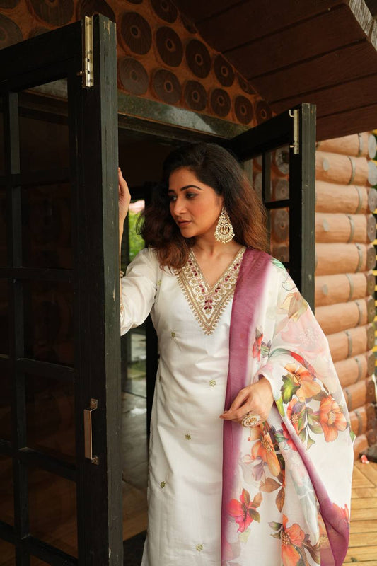 FULLY STITCHED ETHNIC SET  WITH DUPATTA
