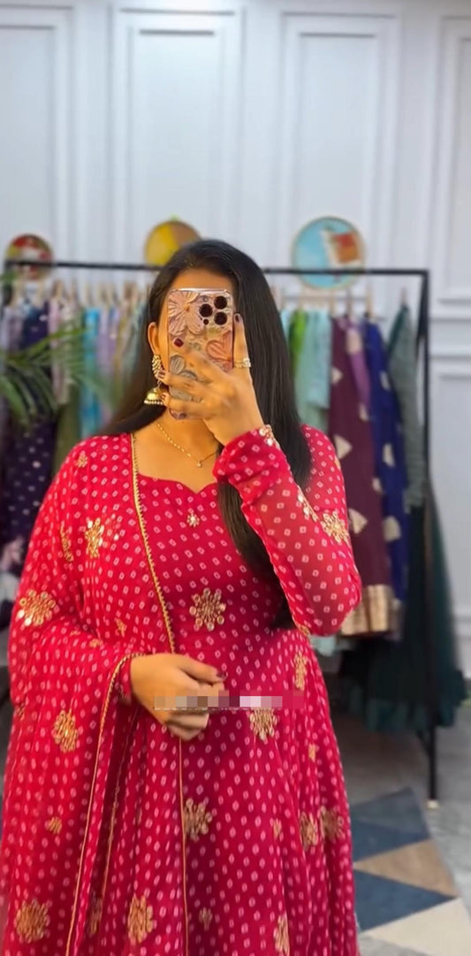 Launching Embroidered Gown with Beautiful Colors