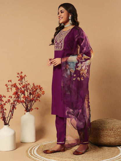 FULLY STITCHED ETHNIC SET  WITH DUPATTA SET