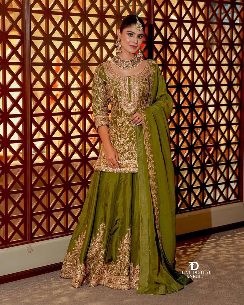 Designer Party Top Sharara & Dupatta Set