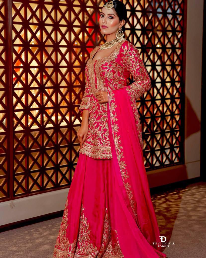Designer Party Top Sharara & Dupatta Set