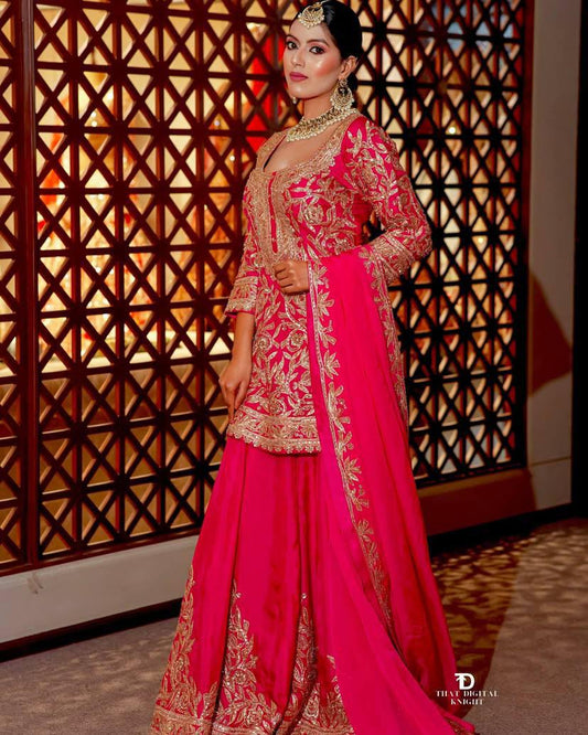 Designer Party Top Sharara & Dupatta Set