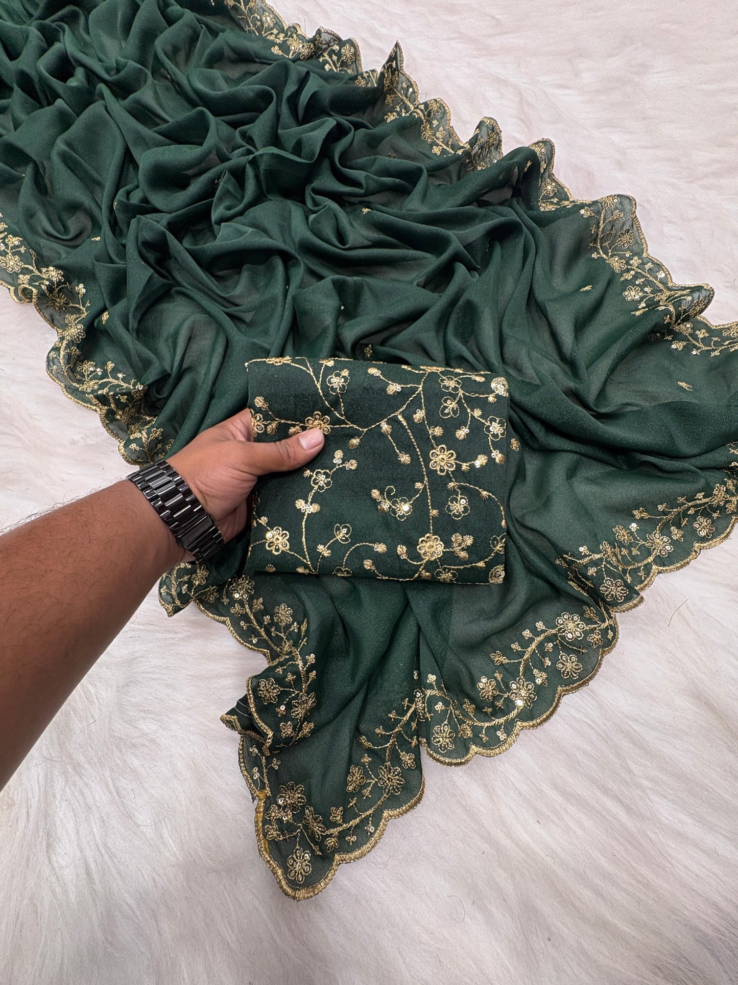 Premium Star Georgette Silk Saree