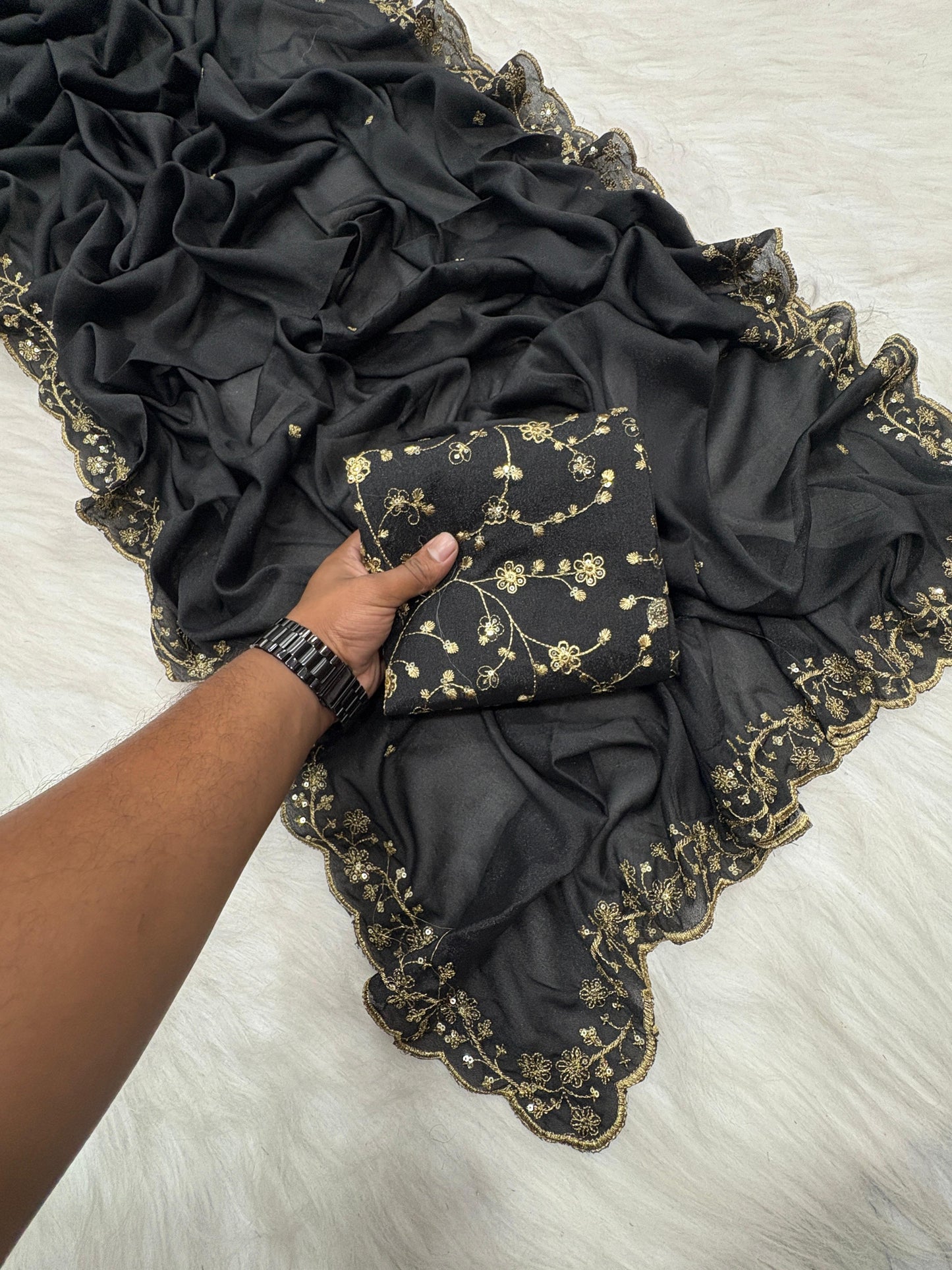 Premium Star Georgette Silk Saree