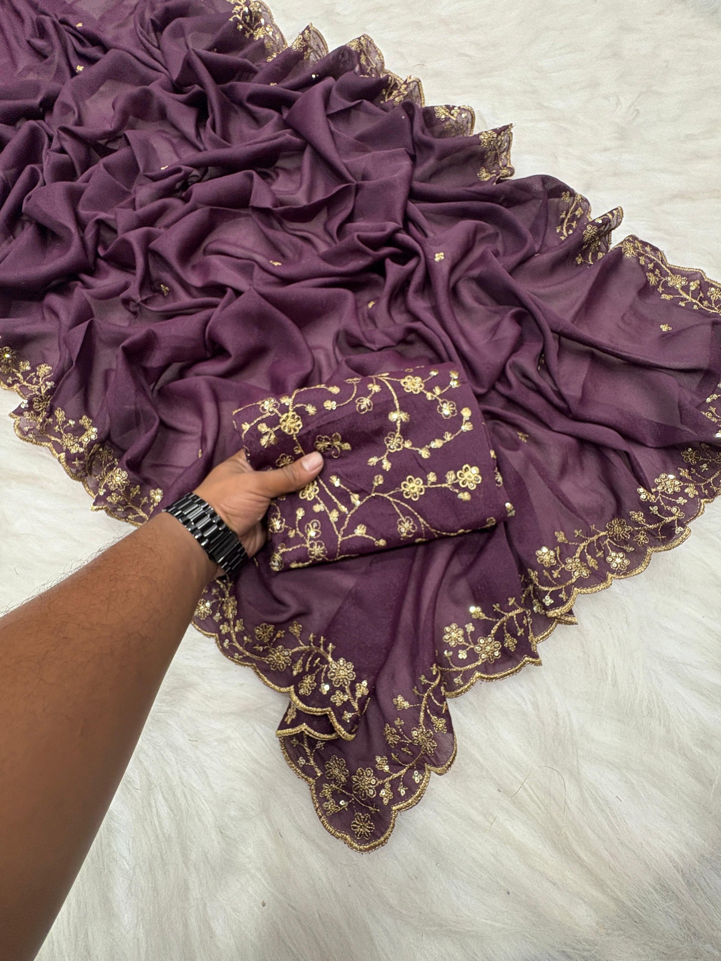 Premium Star Georgette Silk Saree
