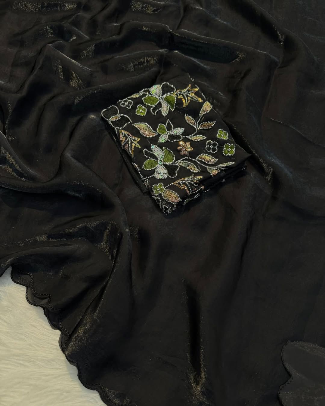 Pure Space Silk Saree with Party Wear Blouse