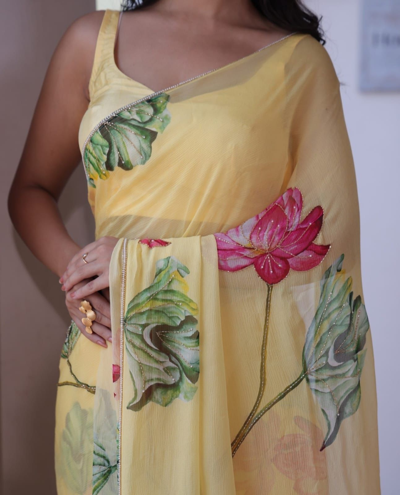 Elegant New Festive Wear Pure TABI ORGANZA Designer Print n Weaving Saree For Women