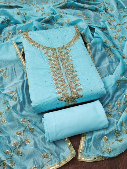 Top modal butti bottom inner heavy crep dupatta