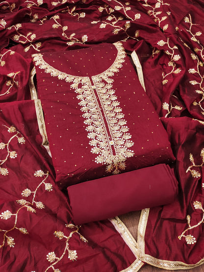 Top modal butti bottom inner heavy crep dupatta