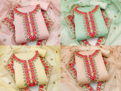 Top modal butti bottom inner heavy crep dupatta