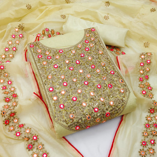 Top modal butti bottom inner heavy crep dupatta
