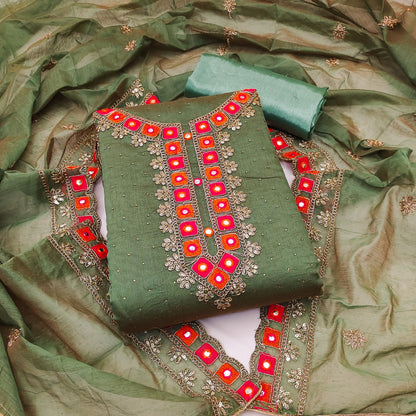 Top modal butti bottom inner heavy crep dupatta