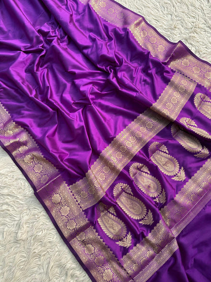 New Wedding Wear Banarasi Soft Silk Jacquard Weaving Work Fancy Designer Saree
