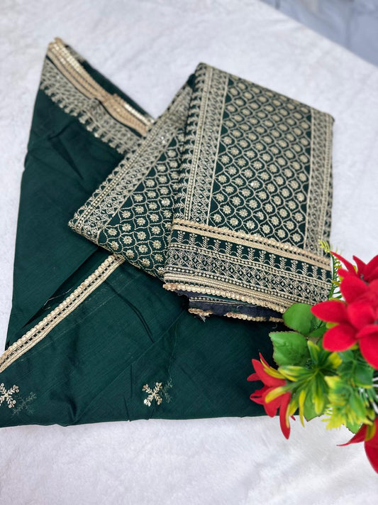 TOP DIGITAL HANDWORK DUPPATA ORAGANZA WORK INNER CRAPE