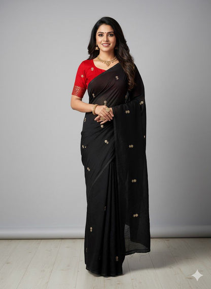 Fendy Sattin  Zari With Sequence Work Saree
