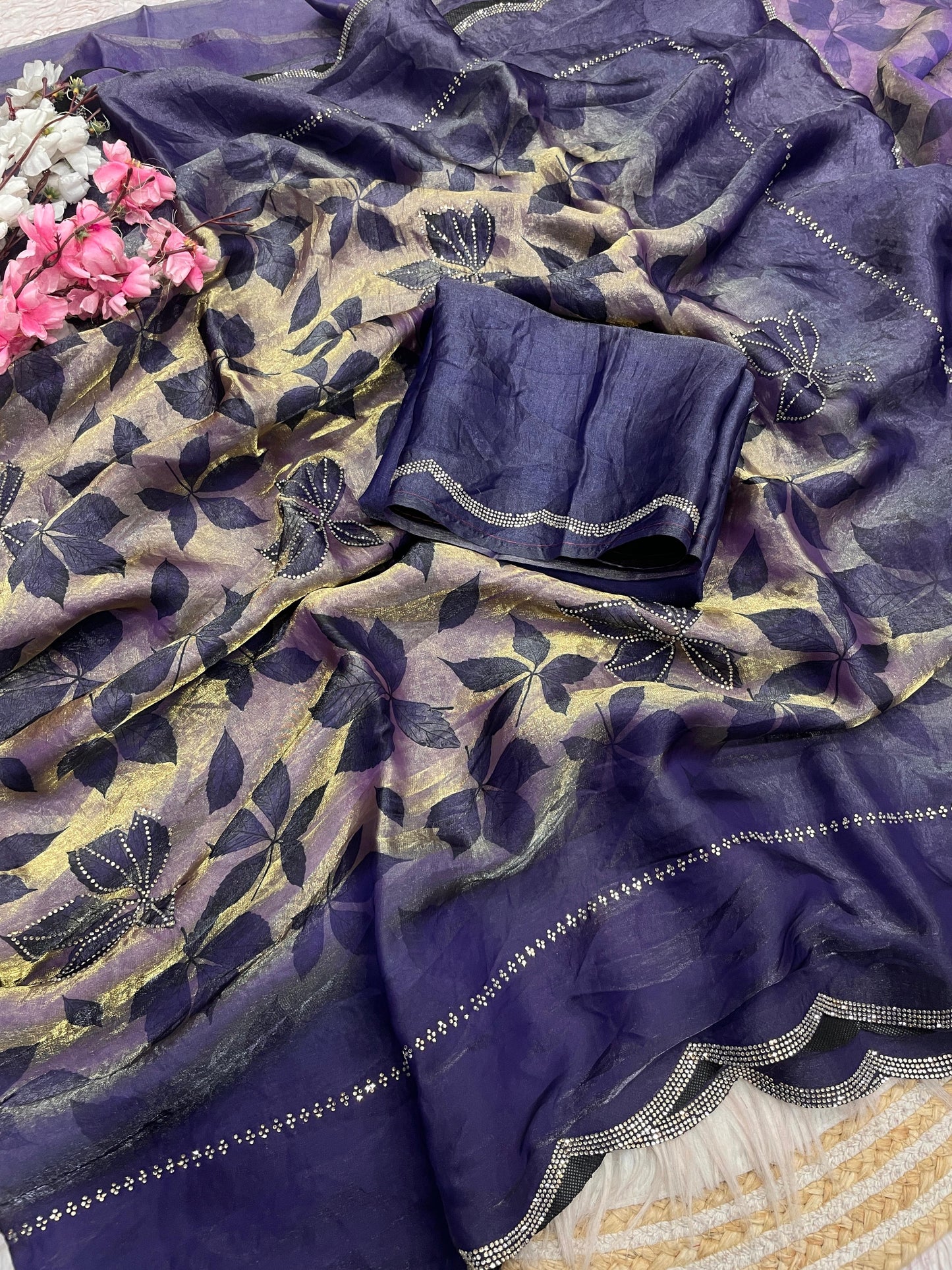 Fandy Sattin Prizam jarkhan Saree