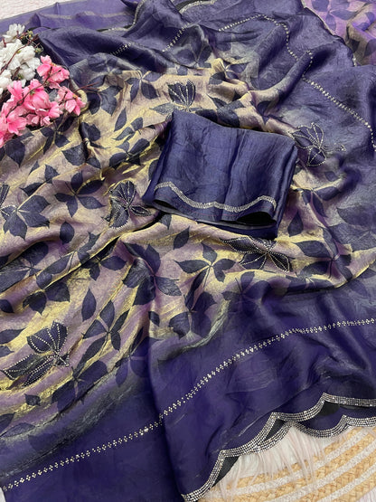 Fandy Sattin Prizam jarkhan Saree